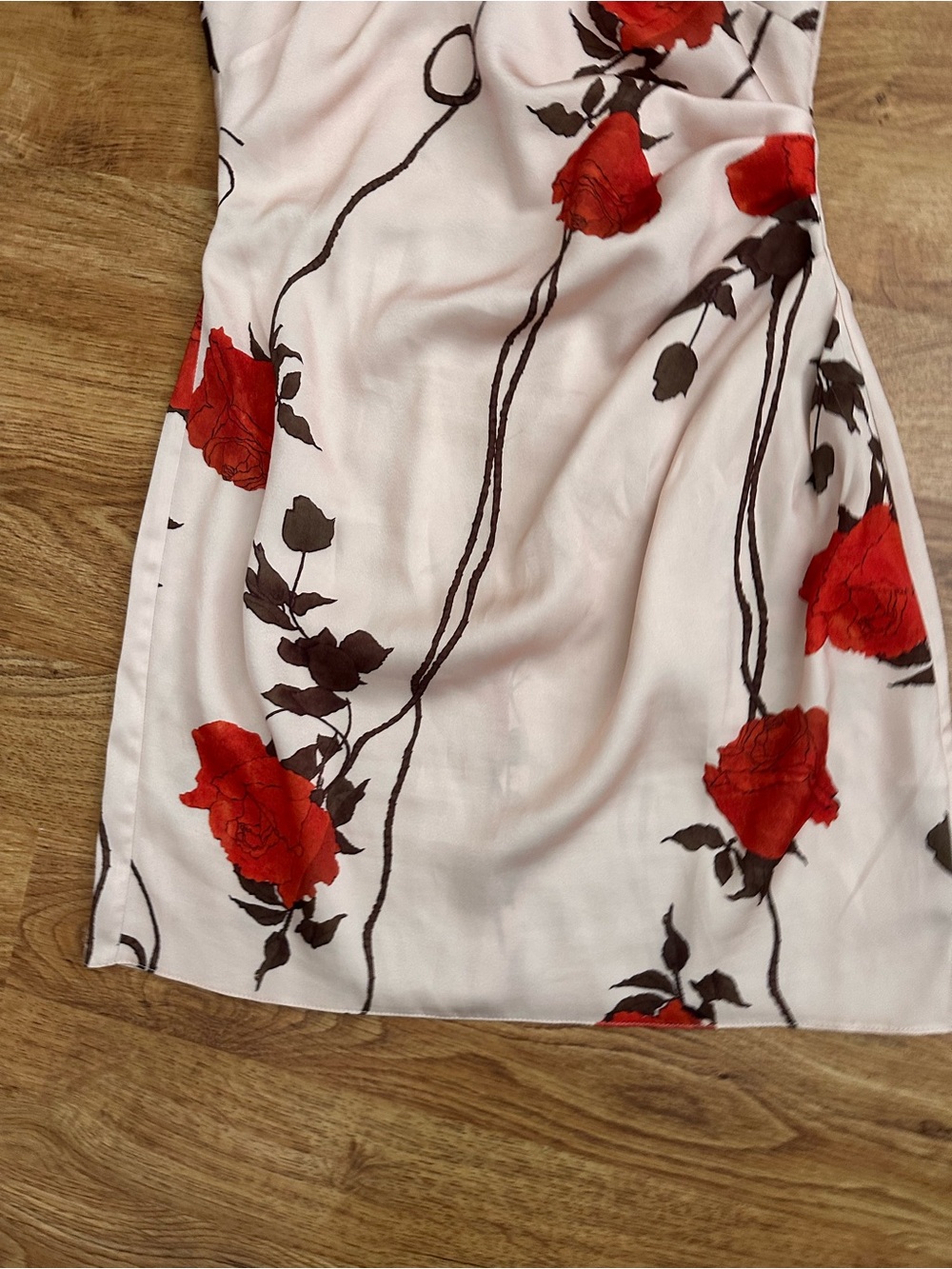 ASOS Design Strapless Rose Mini Dress US 4 - Picture 9 of 14